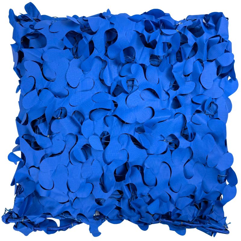 Voile d'ombrage camouflage triangulaire bleu