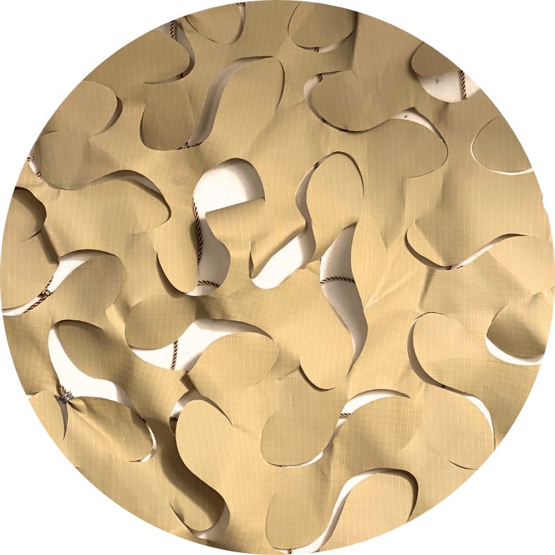 Voile d'ombrage camouflage triangulaire sable