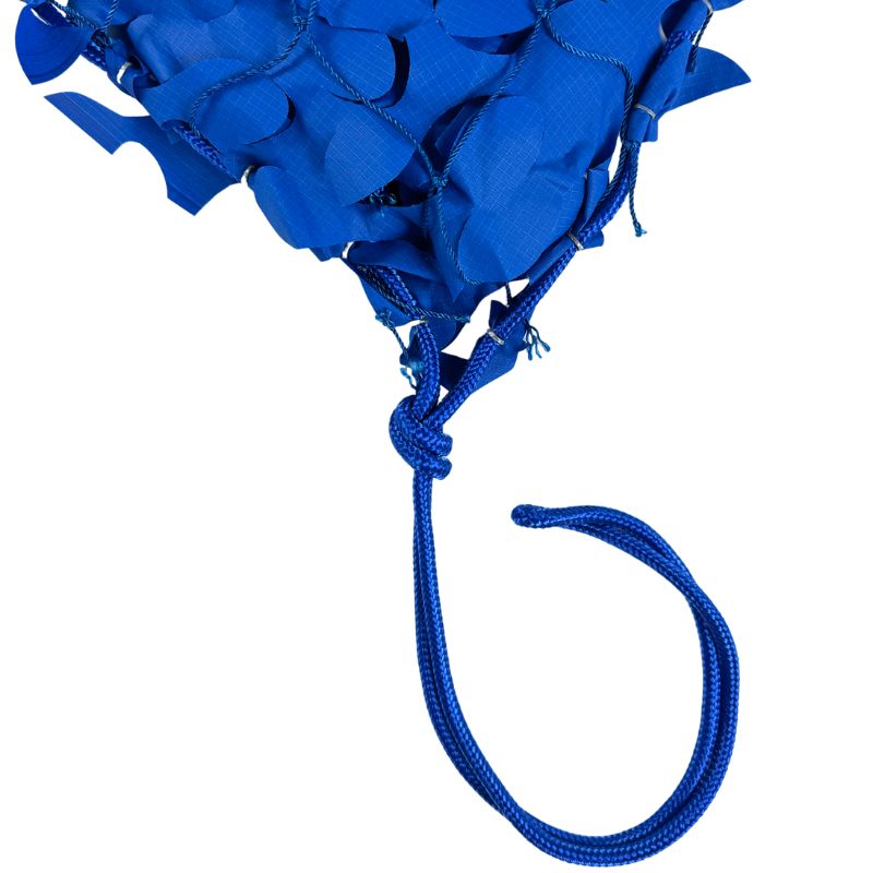 Voile d'ombrage camouflage triangulaire bleu