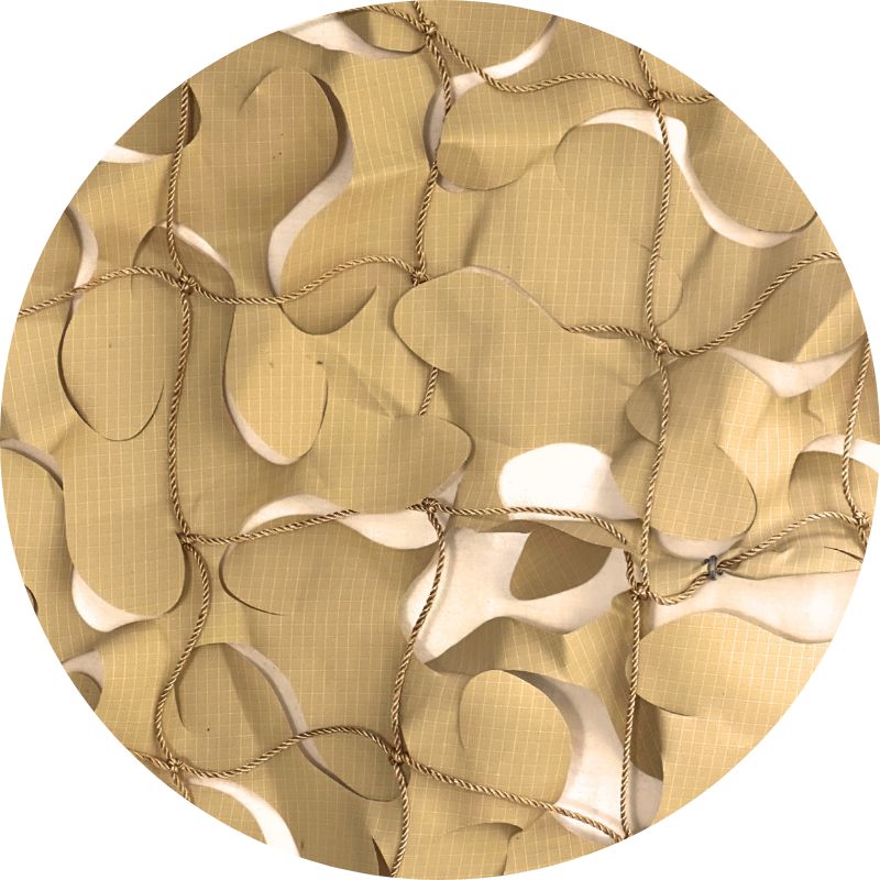 Voile d'ombrage camouflage triangulaire sable