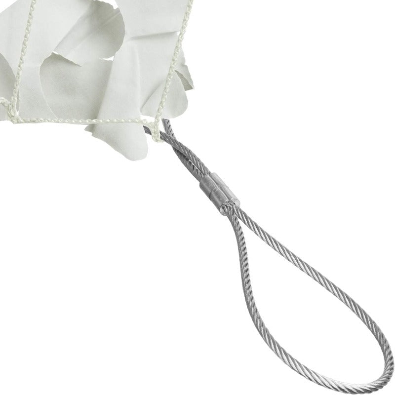 Voile d'ombrage camouflage renforcé câble acier