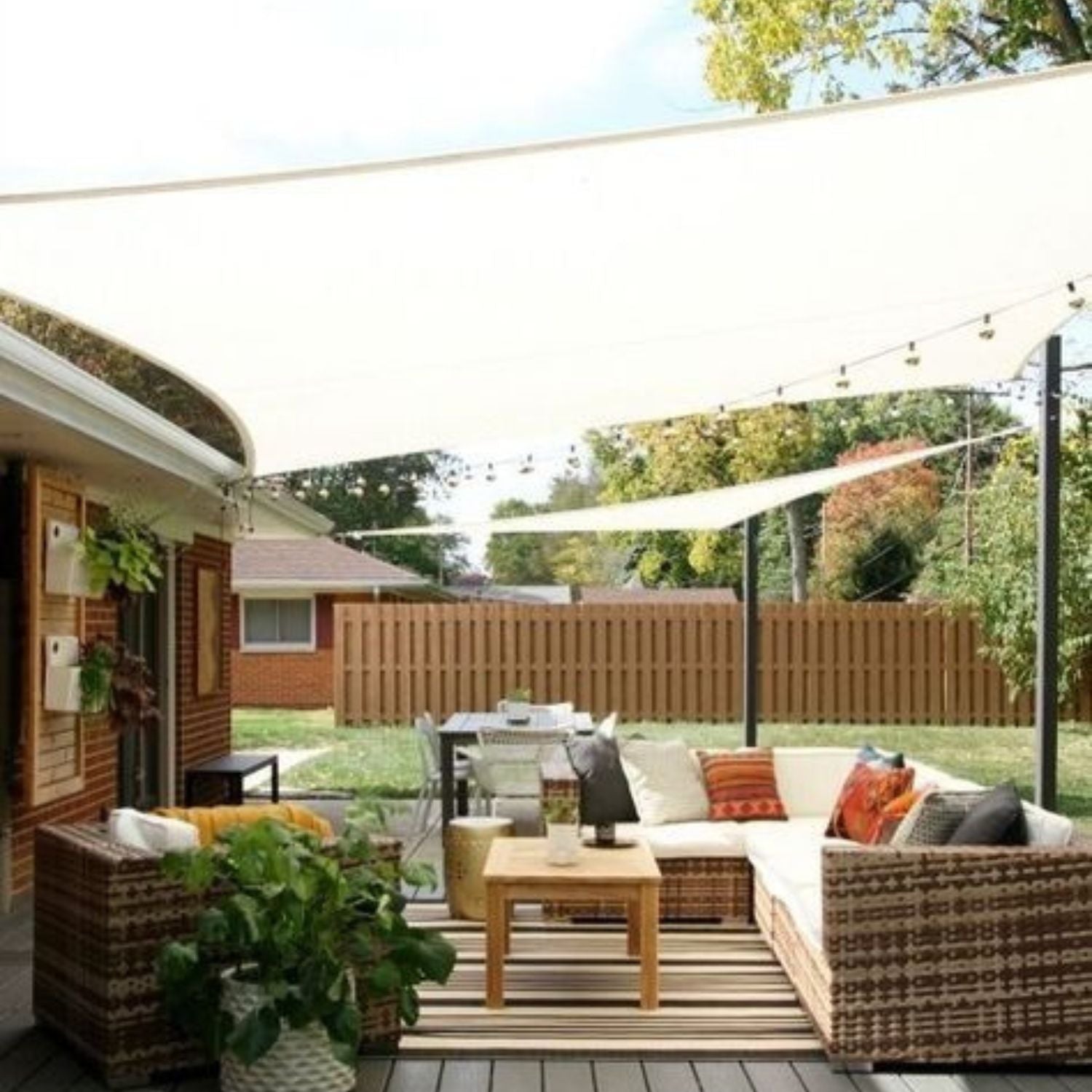 Voile d'ombrage beige