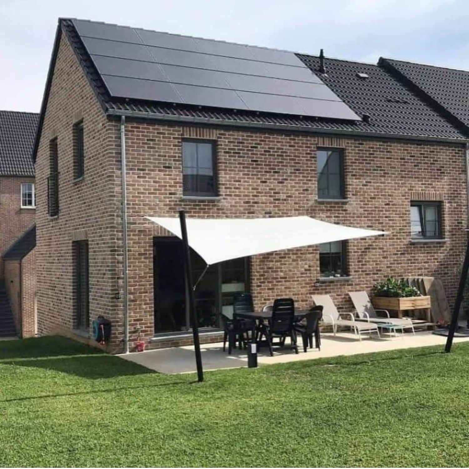 toile d'ombrage beige