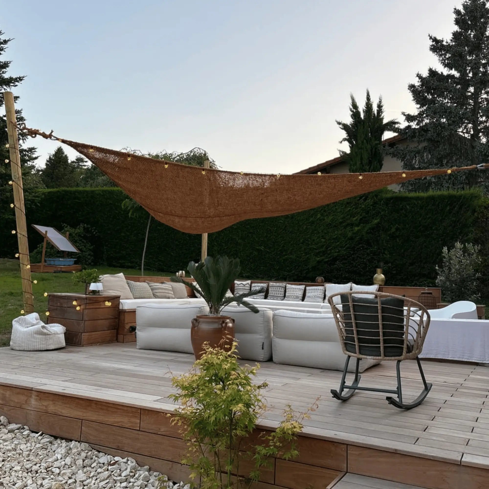 Voile d'ombrage en fibre de coco