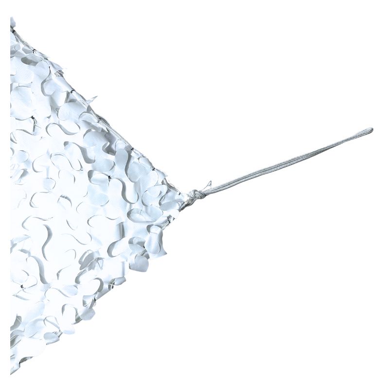 Voile d'ombrage camouflage triangulaire blanc