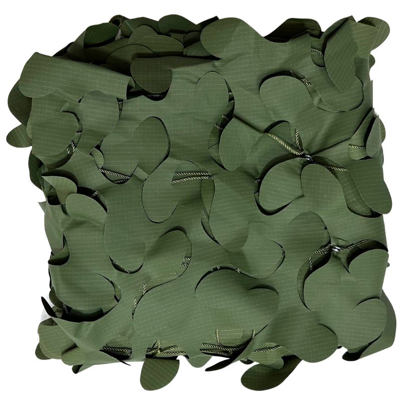 Voile d'ombrage camouflage triangulaire vert