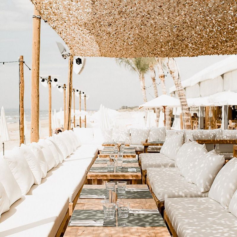 Voile d'ombrage camouflage sable