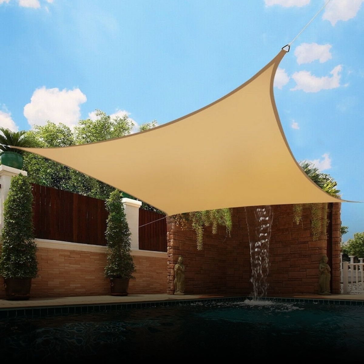 Voile d'ombrage carré sable