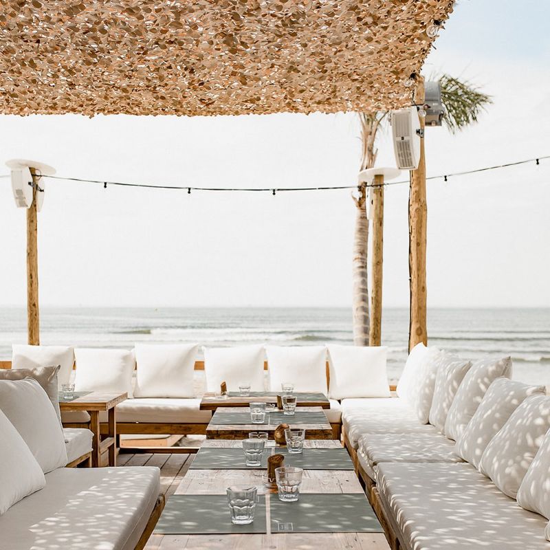 Voile d'ombrage camouflage sable