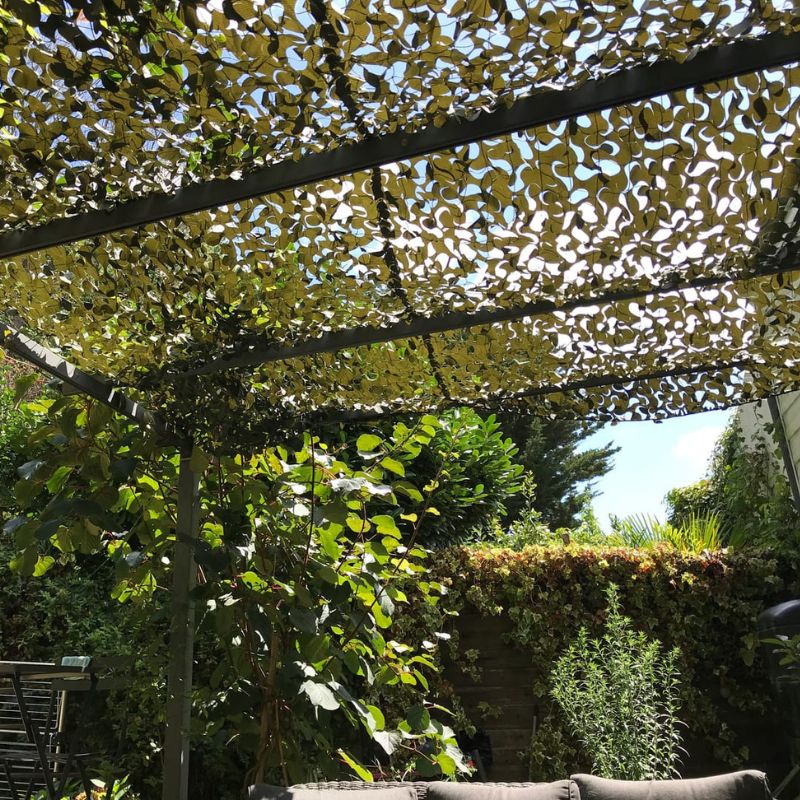 Voile d'ombrage camouflage vert