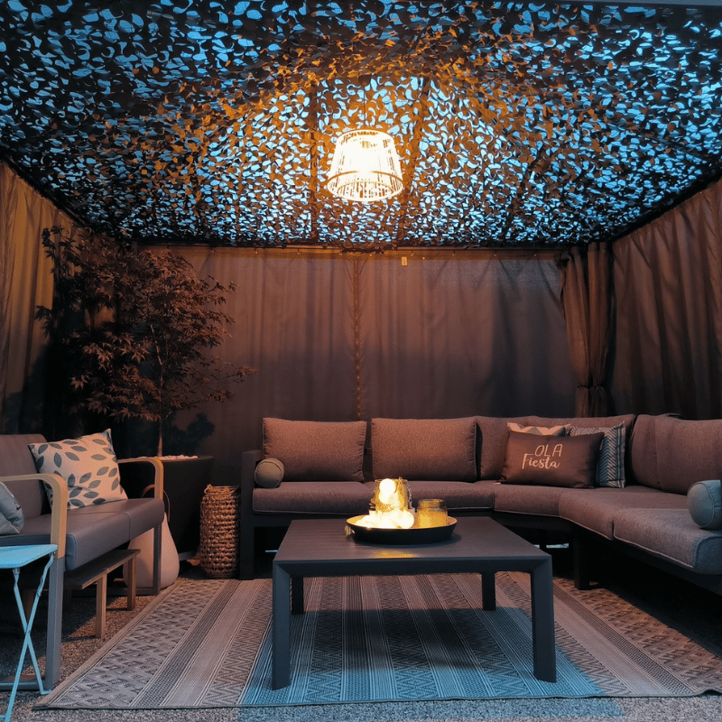 Voile d'ombrage camouflage vert