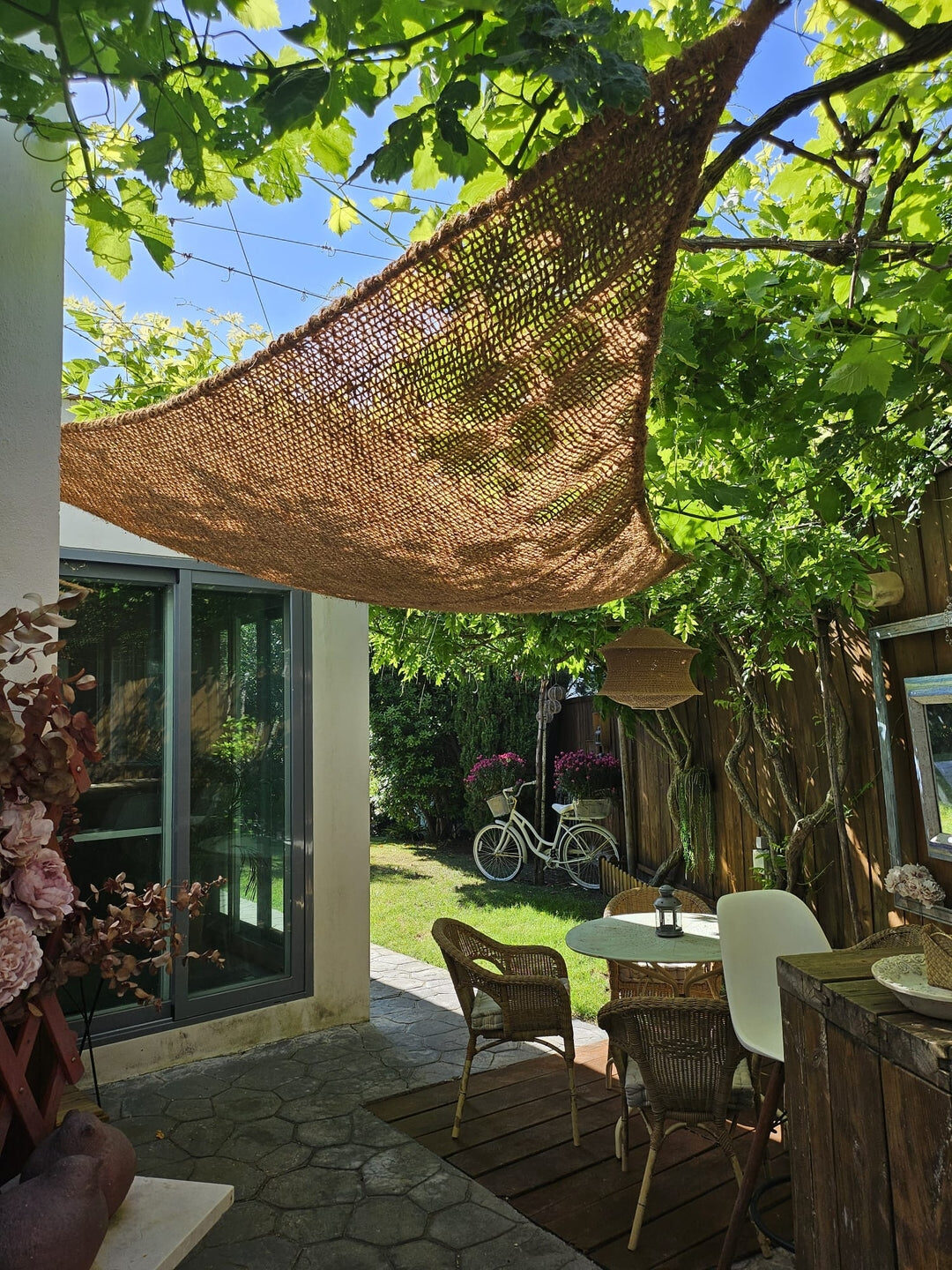 Voile d'ombrage en fibre de coco