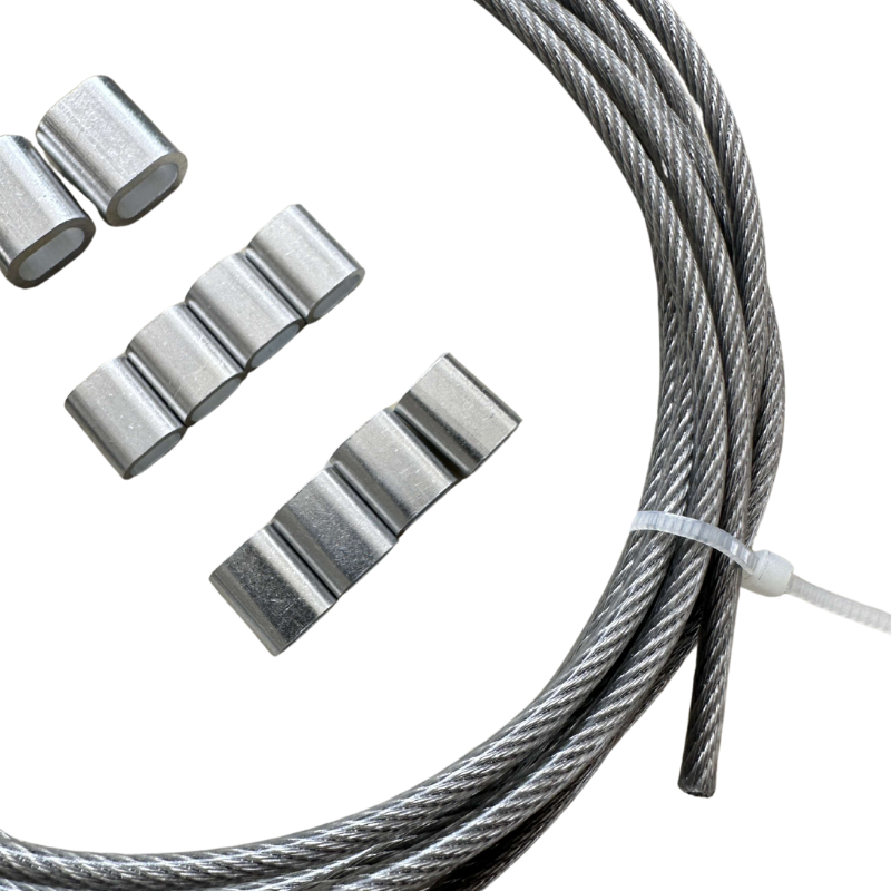 Câble acier pour voile d'ombrage camouflage