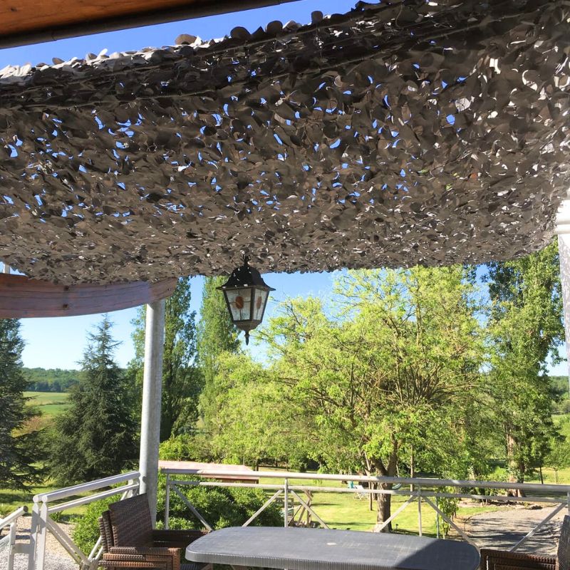 Voile d'ombrage camouflage gris