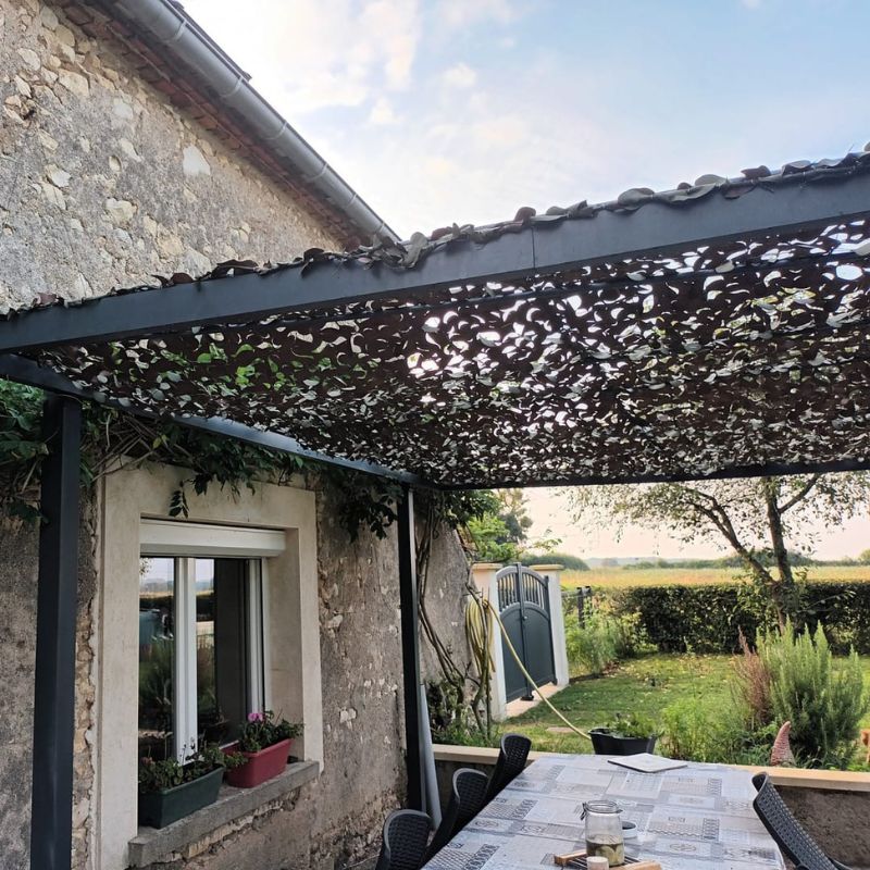 Voile d'ombrage camouflage militaire