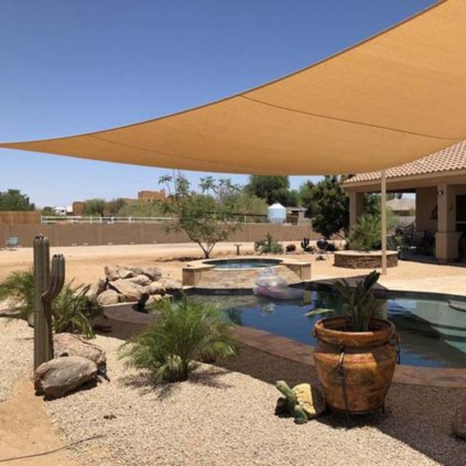 Voile d'ombrage sable