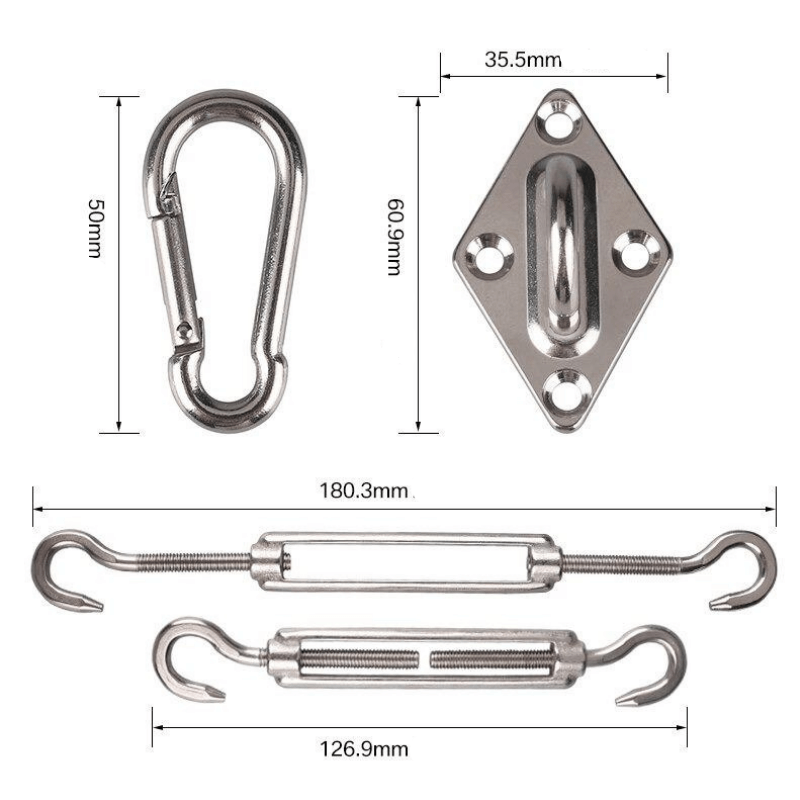 kit fixation voile d ombrage 