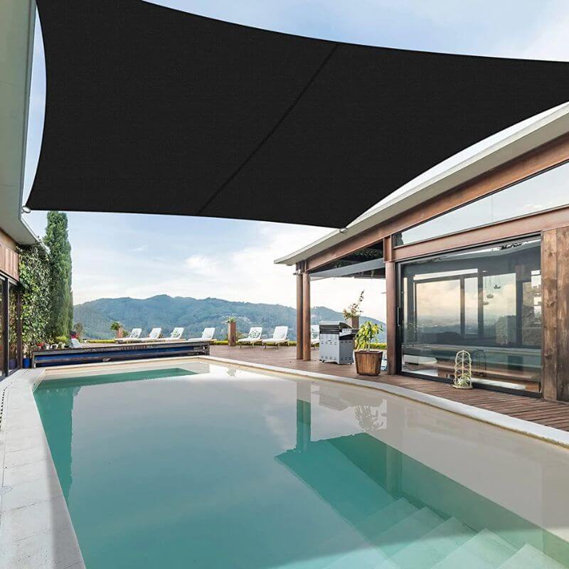 Voile d'ombrage Carré Noir