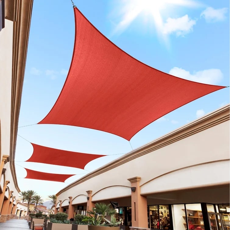 Voile d'ombrage Carré Rouge