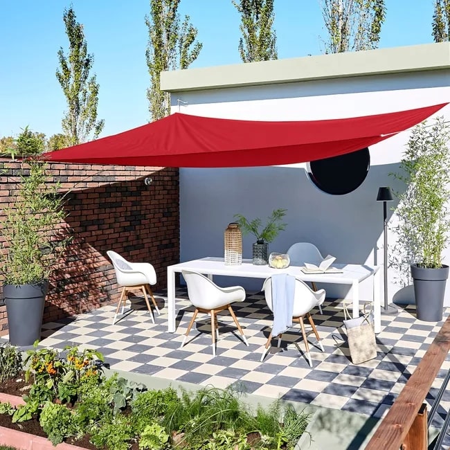 Voile d'ombrage Carré Rouge