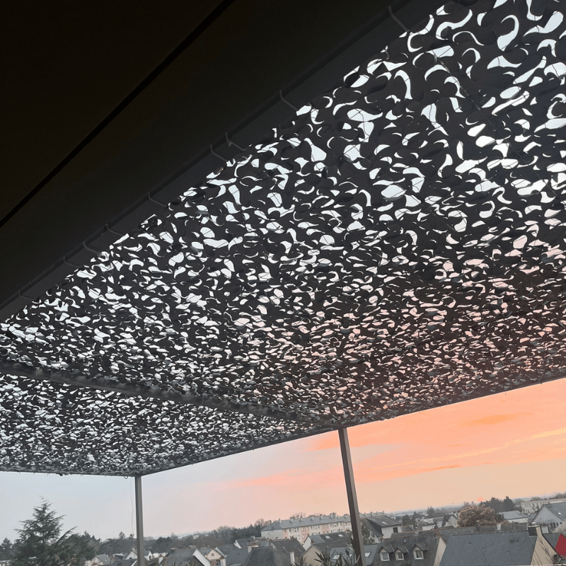 Voile d'ombrage camouflage gris