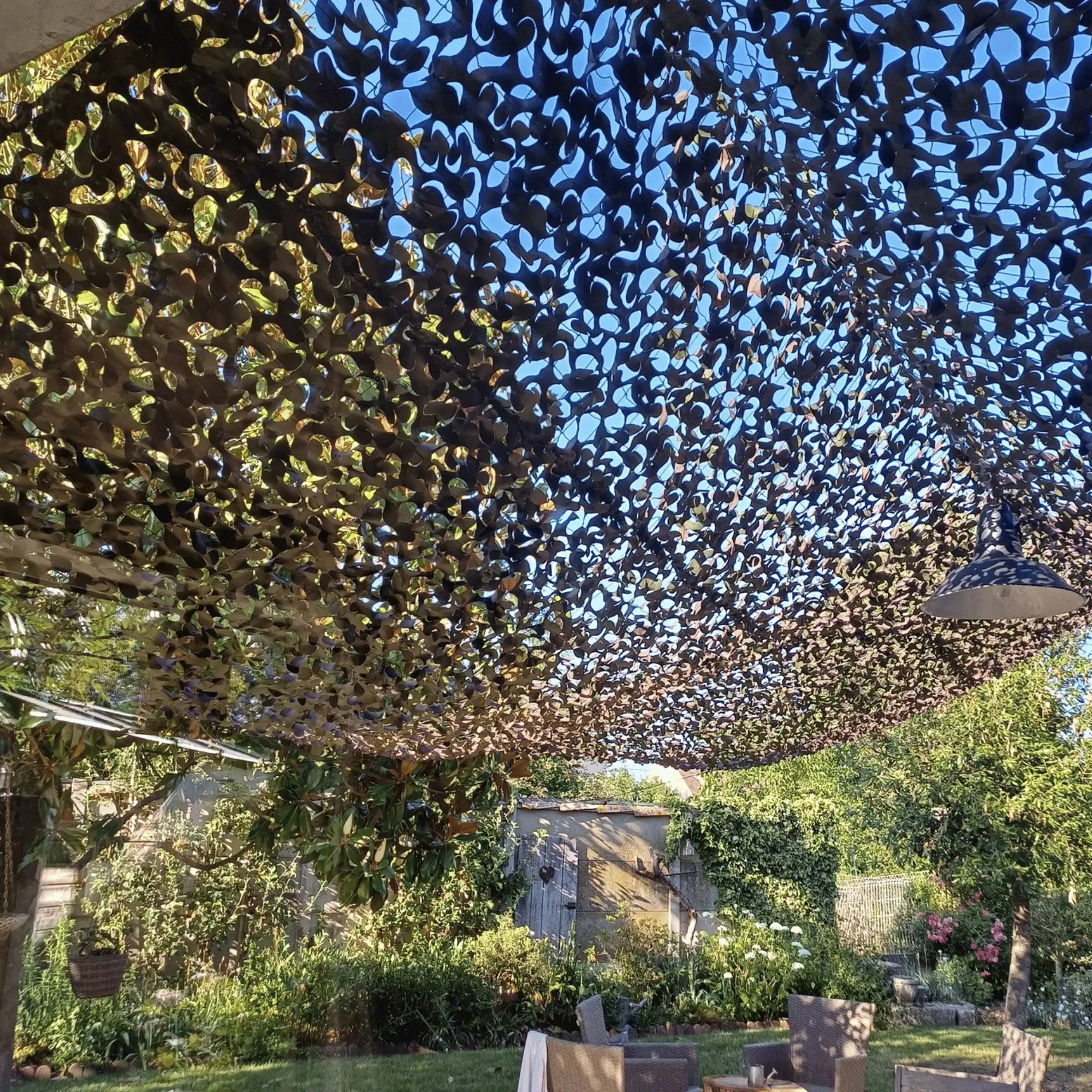 Voile d'ombrage camouflage militaire