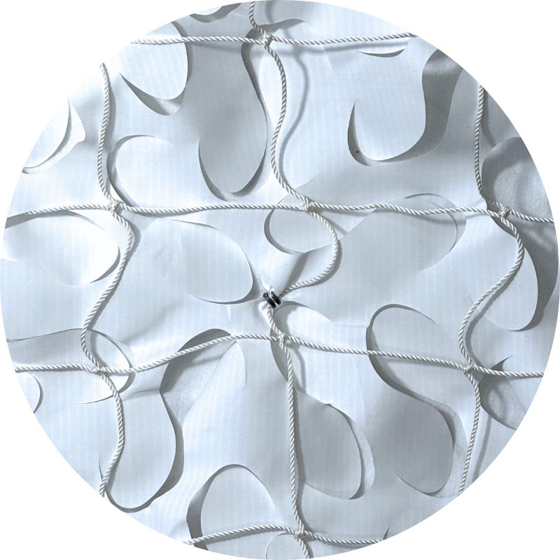 Voile d'ombrage camouflage blanc