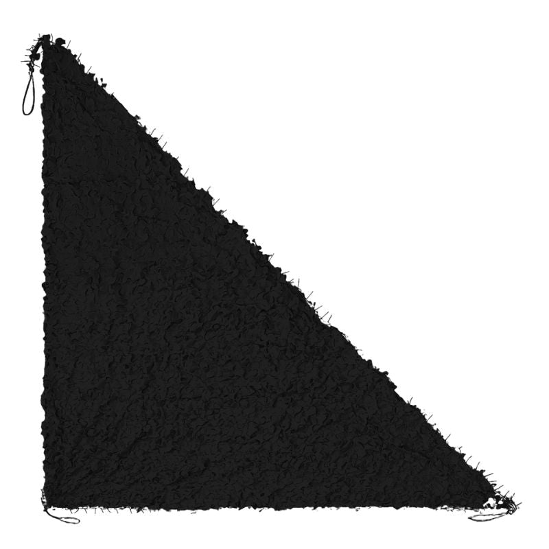 Voile d'ombrage camouflage triangulaire noir