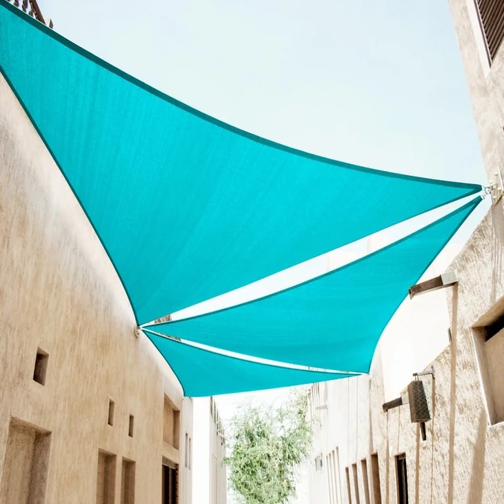 Voile d'ombrage Triangulaire Turquoise